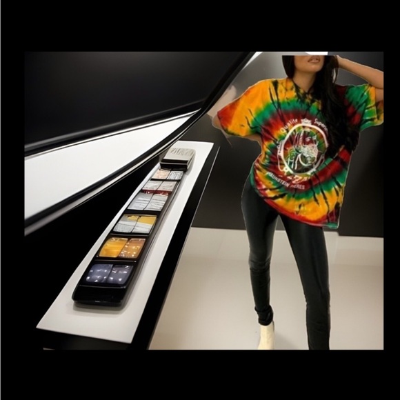 TIE DYE ZIG ZAG Braunstein Fr'eres Qualite Superieurp Portrait Of ZZ Man T-Shirt - Picture 2 of 15